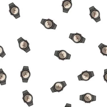 Pattern wrist smart watch cartoon vector イラスト素材