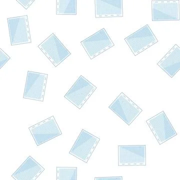 Pattern writing notebook line page cartoon vector Stock Illustration
