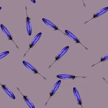 Pattern writing quill pen sketch hand drawn Illustrazione stock