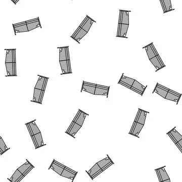 Pattern Wrought iron gate black entrance design Stock Illustration
