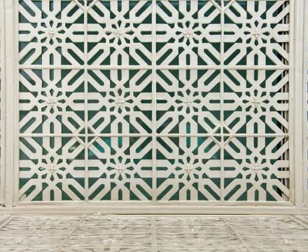 Pattern of a wrought iron gate element Stock Photos