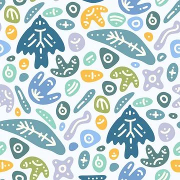 Pattern ws simple abstract shape, symbols, strokes 스톡 일러스트