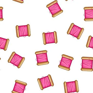 Pattern yarn thread spool cartoon vector Stock Illustration