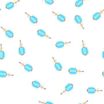 Pattern year asian lantern cartoon vector イラスト素材