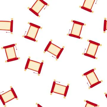 Pattern year chinese scroll cartoon vector Illustrazione stock