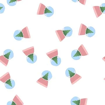 Pattern year snow ball cartoon vector 库存插图