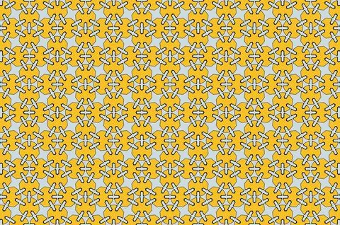 A pattern of yellow and gray shapes Stock Illustration