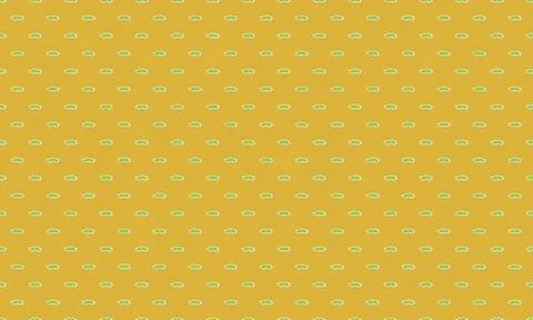 Pattern of yellow and green donuts on orange background Stock Illustration