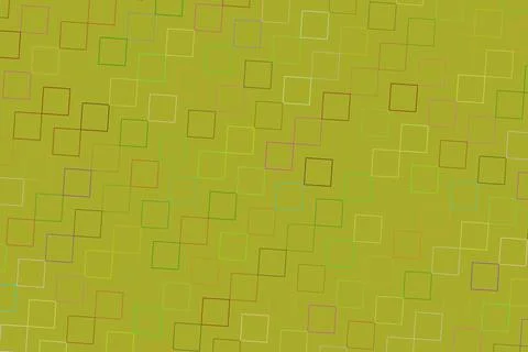 Pattern of yellow and green squares on textured background Illustrazione stock