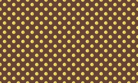 Pattern of yellow and purple dots on dark background Stock Illustration