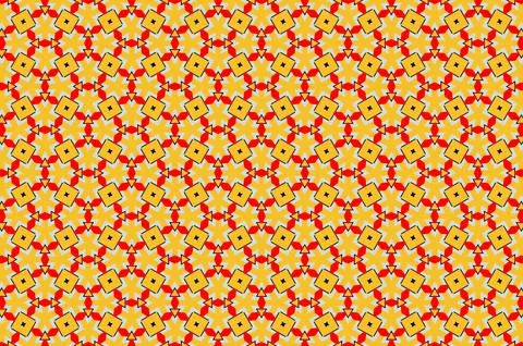 A pattern of yellow and red squares Illustrazione stock