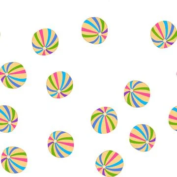 Pattern yellow beach ball cartoon vector Illustrazione stock