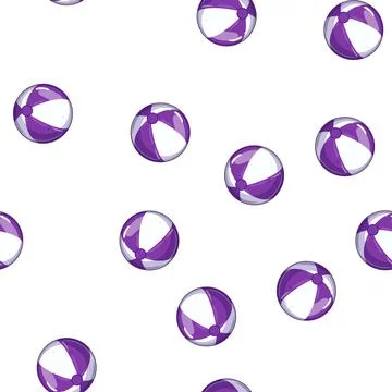 Pattern yellow beach ball cartoon vector Illustrazione stock