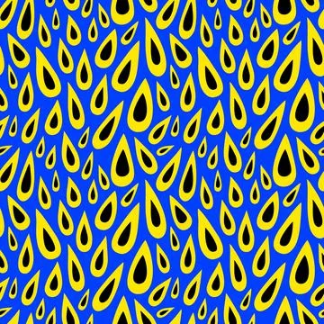 Pattern with yellow-black drops. Abstract pattern Illustrazione stock