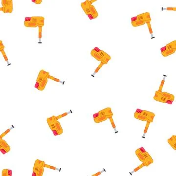 Pattern yellow car jack tool lifting vehicle maintenance concept Illustrazione stock