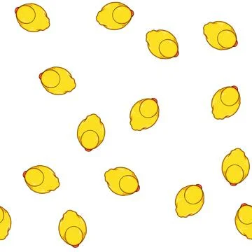 Pattern Yellow cartoon rubber duck icon on white Stock Illustration