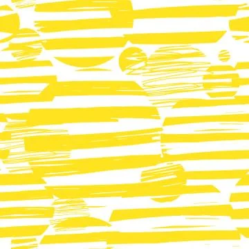 Pattern of yellow circles stripes Illustrazione stock