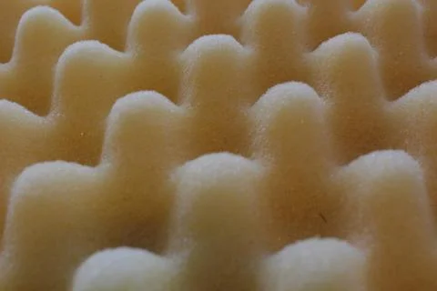 Pattern of yellow coloured ridged foam Stock Photos