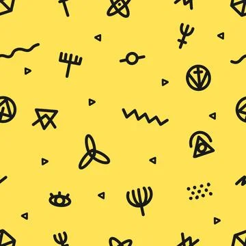 Pattern yellow element egypt memphis. Illustrazione stock