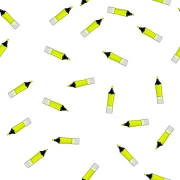Pattern yellow highlighter cartoon vector sign color Stockillustratie