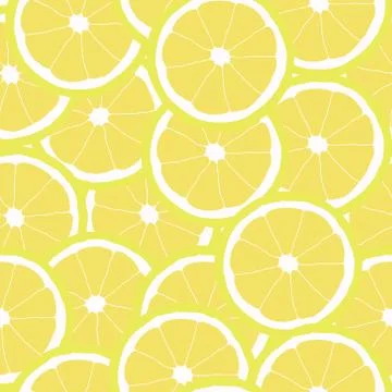 Pattern of yellow lemons Stock Illustration