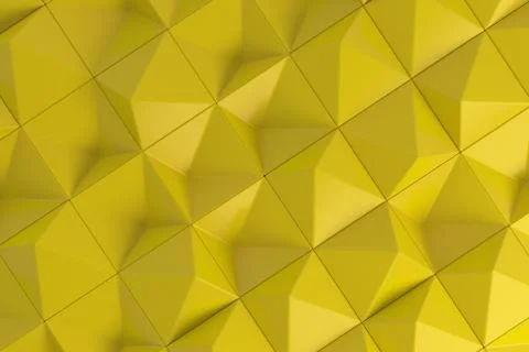 Pattern of yellow pyramid shapes Stock Illustration