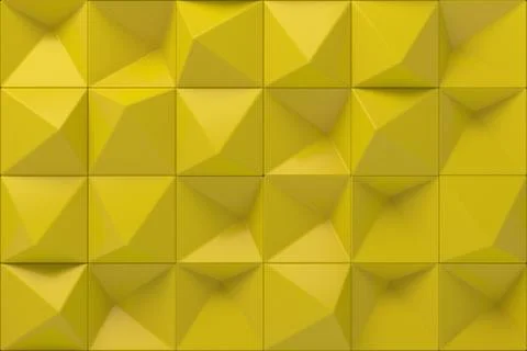 Pattern of yellow pyramid shapes Stock Illustration
