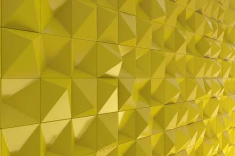 Pattern of yellow pyramid shapes Stock Illustration