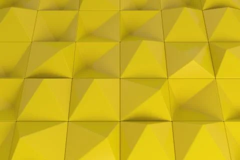 Pattern of yellow pyramid shapes Stock Illustration