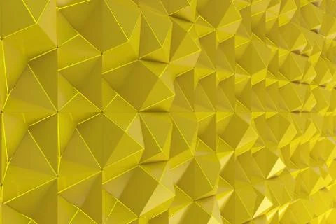 Pattern of yellow pyramid shapes Stock Illustration