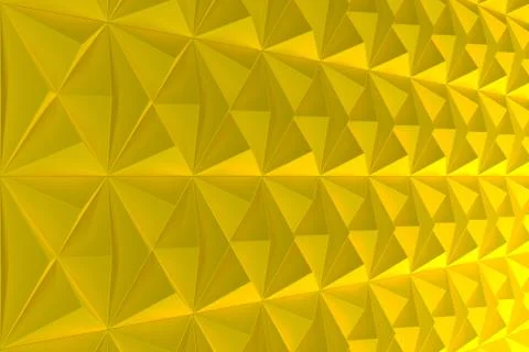 Pattern of yellow pyramid shapes Stock Illustration