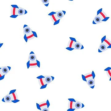 Pattern yellow rocket toy cartoon vector イラスト素材