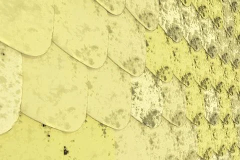 Pattern of yellow rounded roof tiles Stock Illustration