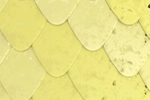 Pattern of yellow rounded roof tiles Stockillustratie