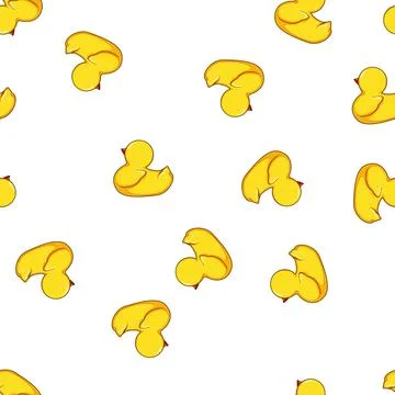 Pattern Yellow rubber duck toy floating, fun bath イラスト素材