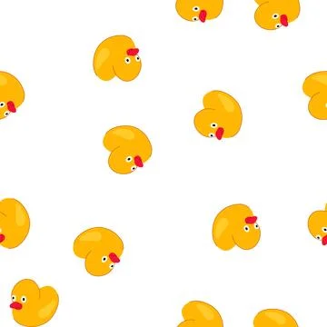 Pattern yellow rubber duck toy representing childhood fun Illustrazione stock