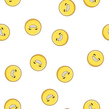 Pattern yellow smiley cartoon vector Stock Illustration