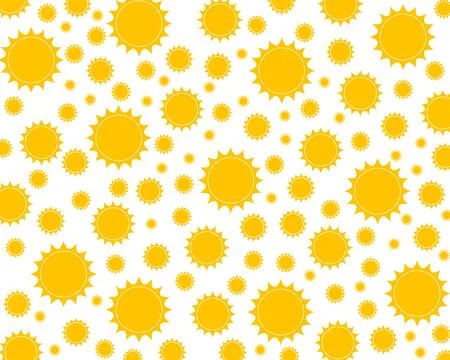 Pattern with yellow sun background Stock Illustration