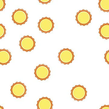 Pattern yellow sun cartoon vector Stock Illustration