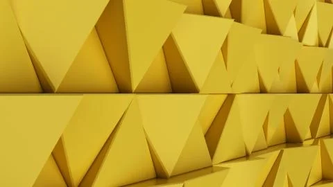 Pattern of yellow triangle prisms Illustrazione stock