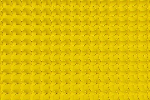 Pattern of yellow twisted pyramid shapes Stock Illustration