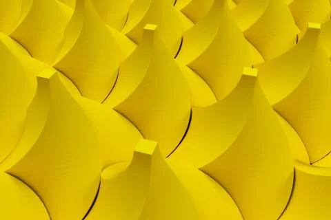 Pattern of yellow twisted pyramid shapes Illustrazione stock