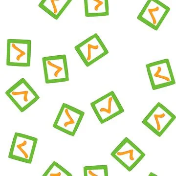 Pattern yes check mark cartoon vector Stock Illustration