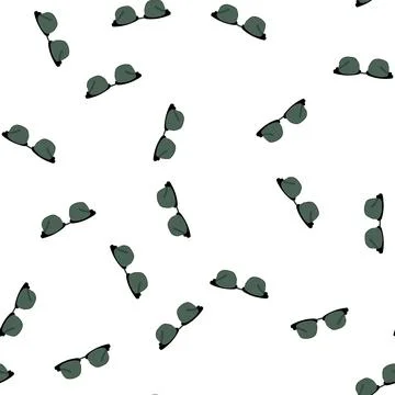 Pattern young sunglasses men cartoon vector Stock Illustration
