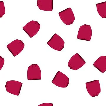Pattern young winter hat woman cartoon vector Stock Illustration
