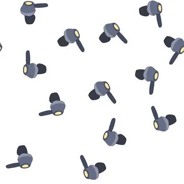 Pattern young wireless earphones cartoon vector Stock Illustration