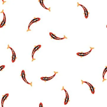 Pattern zen koi fish carp cartoon vector Stock Illustration