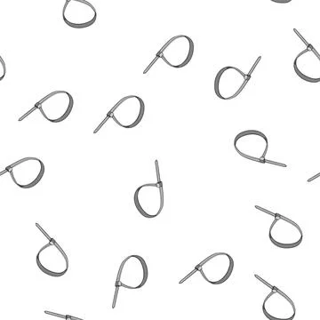Pattern zip cable ties cartoon vector 库存插图