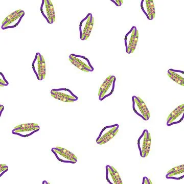 Pattern zip waist bag cartoon vector Stock Illustration
