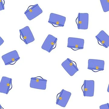 Pattern zipper makeup bag cartoon vector イラスト素材